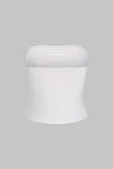 Basic Solid Ruched Tube Top