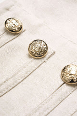 Button Detail Shorts