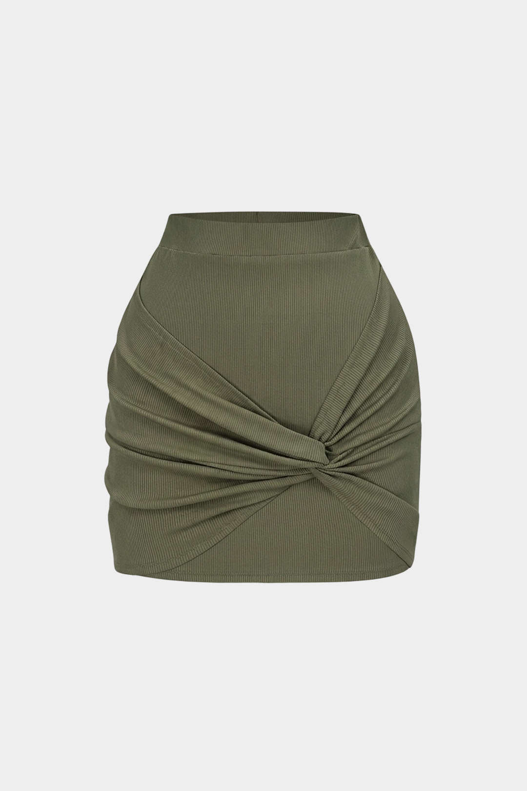 Asymmetrical High Waist Twist Knot Skirt