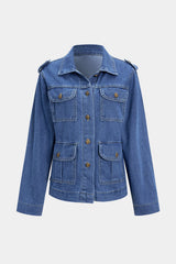Denim Button Pocket Outerwear