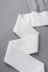 Contrast Round Neck Short Sleeve T-Shirt And Ruched Wide Leg Pants