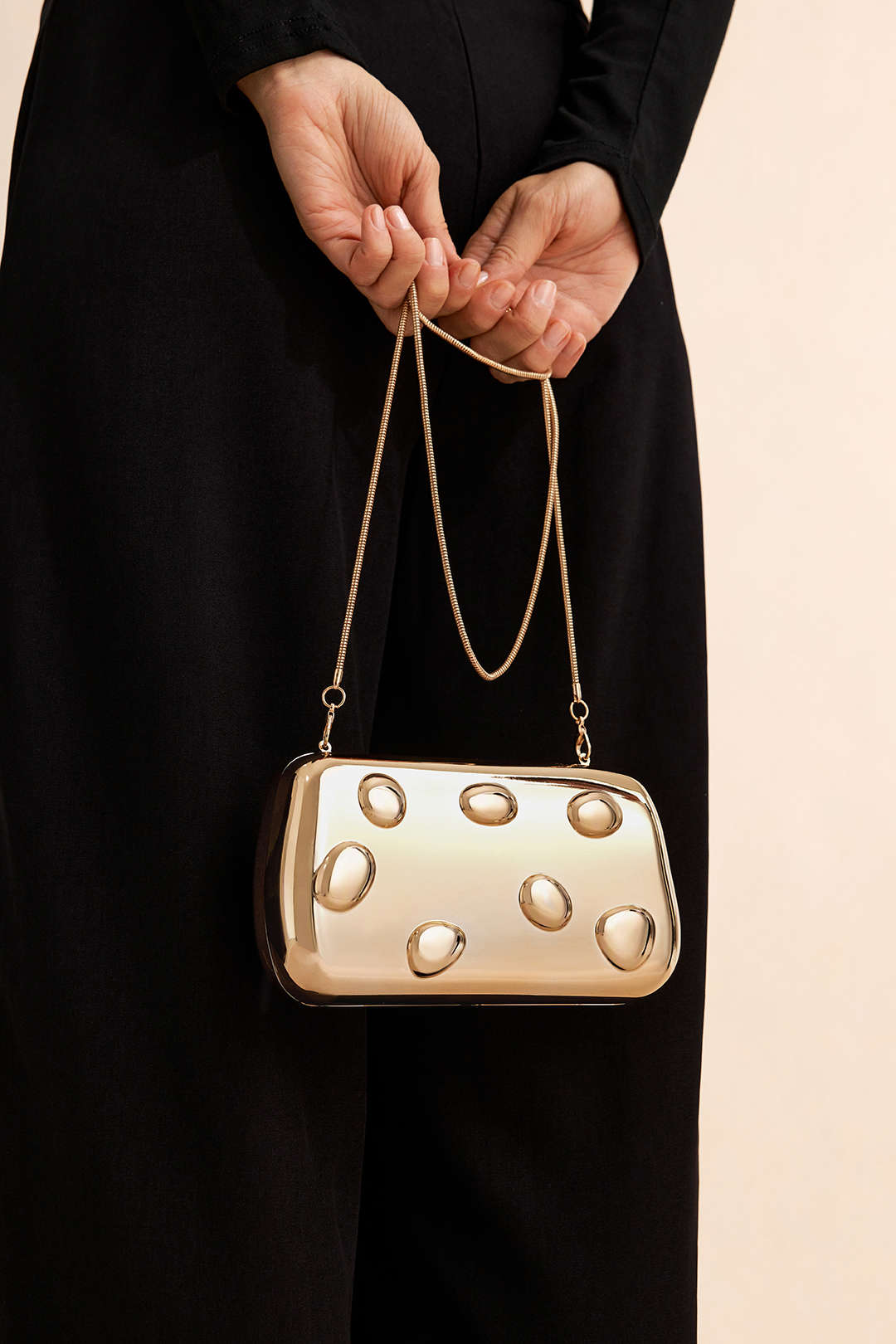 Alloy Irregular Cross-Body Bag
