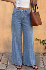 Denim Wide Leg Low Waist Jeans