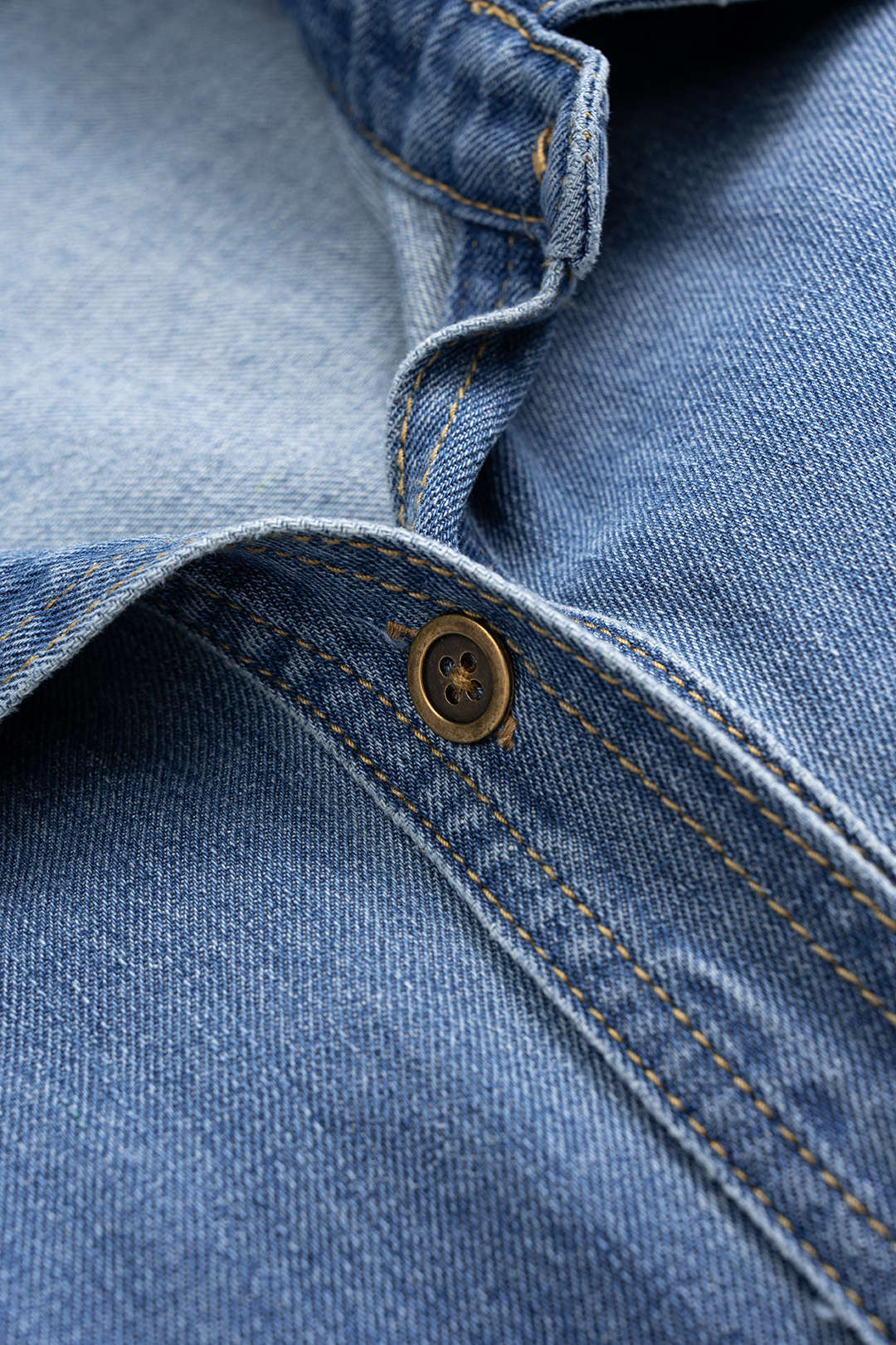 Denim Ruched Crossed Outerwear