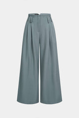 Button Straight Leg Pants