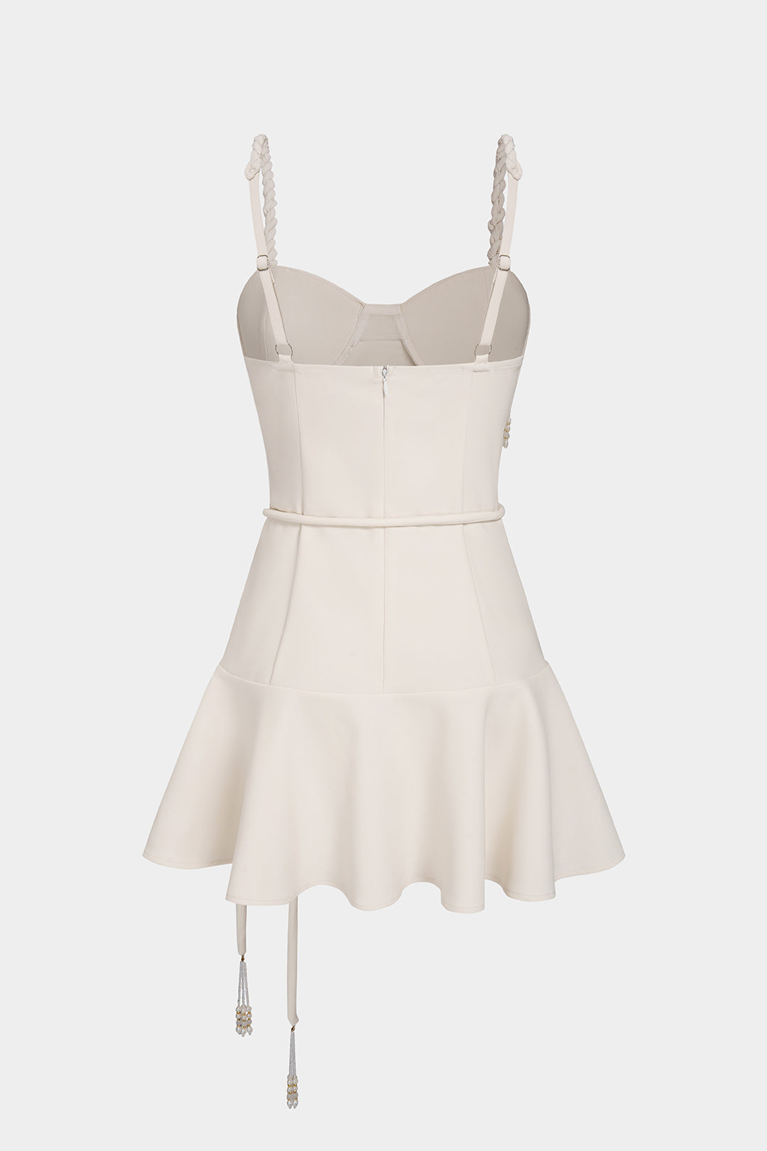 Bustier Belted Braided Slip Sleeveless Mini Dress