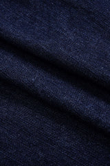 Denim Button Cuffed Long-Sleeve Top