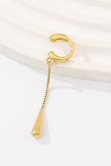 Alloy Tassel C Shape Drop Pendant Earrings