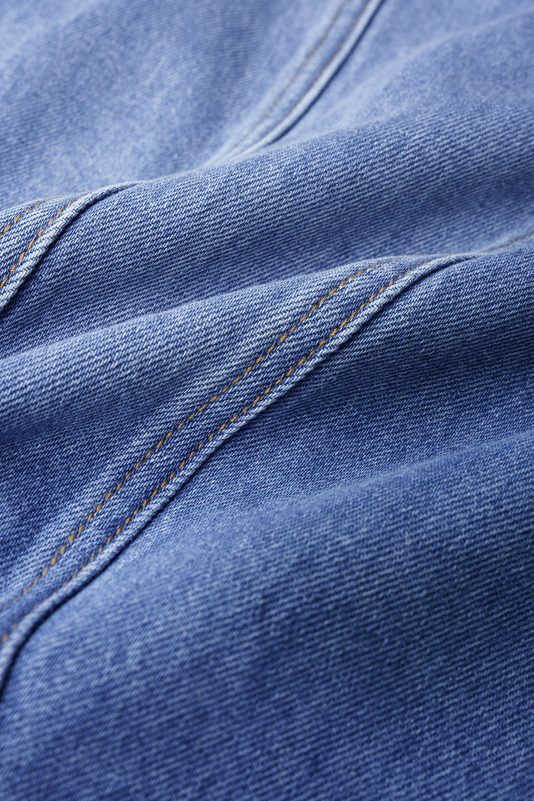Denim Notched Lapel Metallic Button Vest