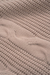 Cable Knit Patchwork Long-Sleeve Top