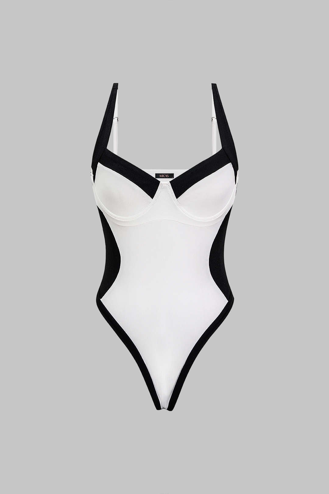 Contrast Sleeveless Bodysuit
