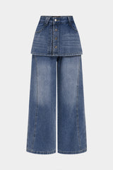 Denim High Waist Wide Leg Jeans