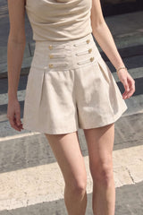 Button Detail Shorts