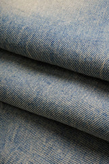 Denim Frayed Straight Leg Jeans