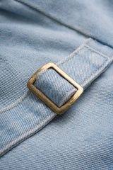 Denim Halter Neck Metallic Vest