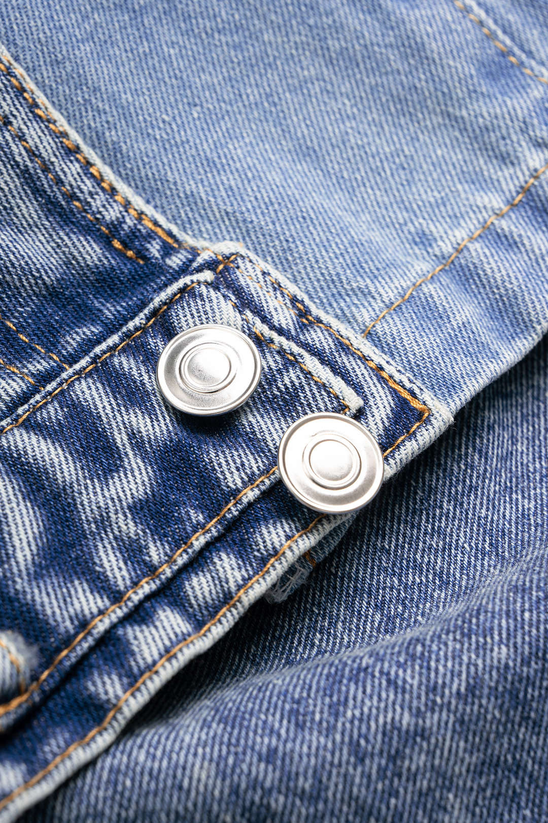 Denim Contrast Ruched Barrel Jeans