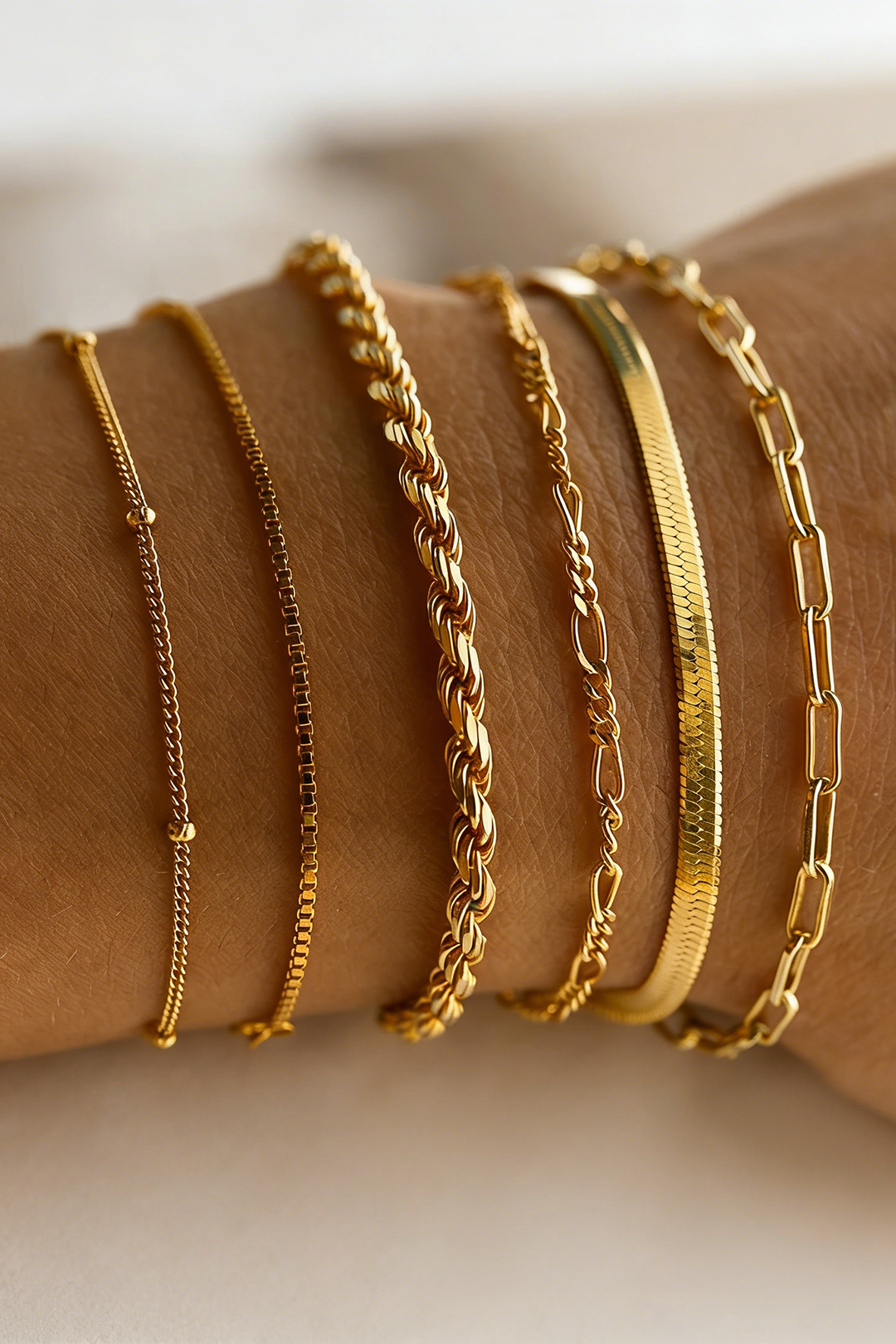 Bohemian Alloy geometric Chain Bracelets
