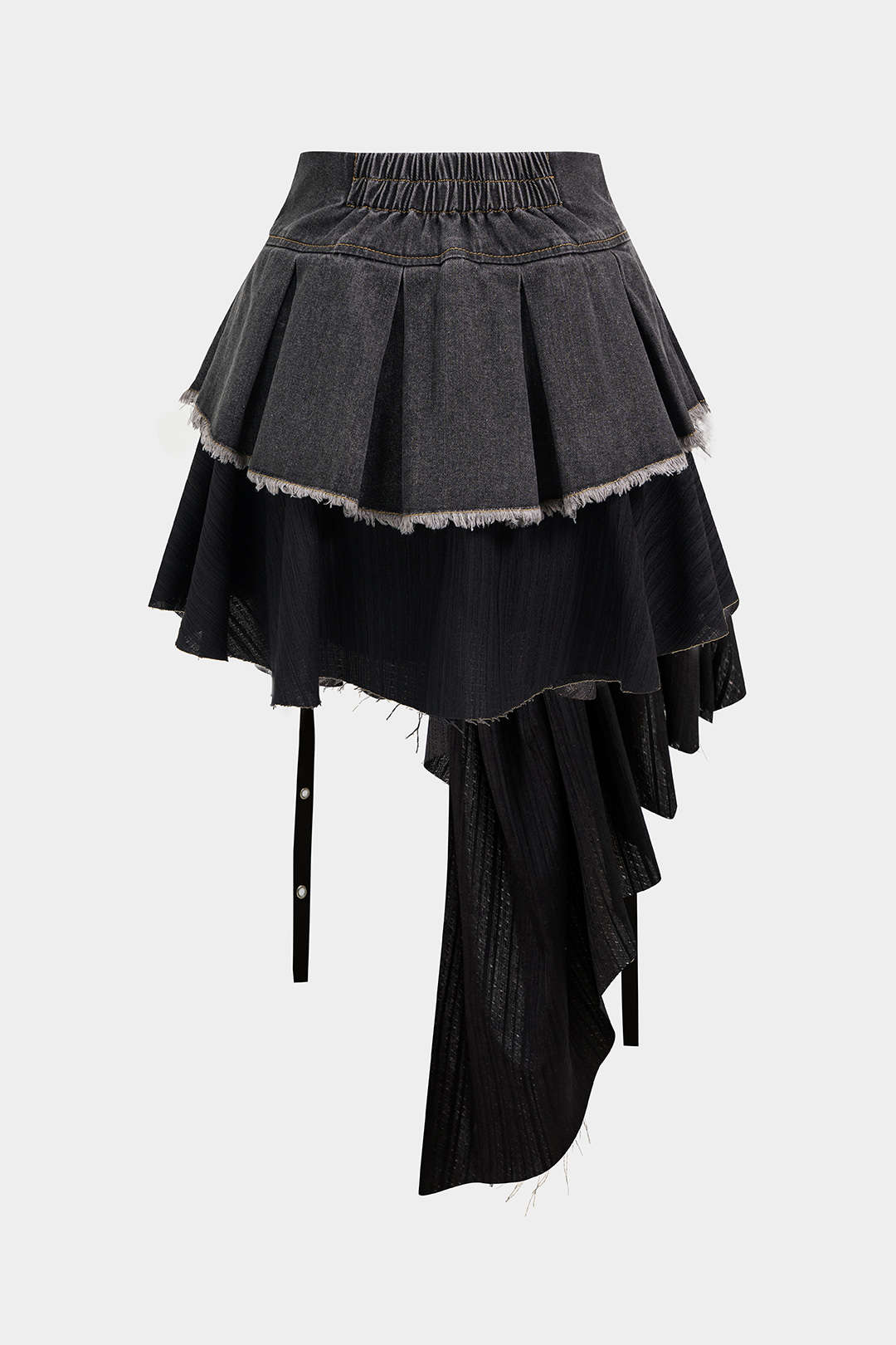 Denim High Waist Patchwork Skirt