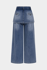 Denim High Waist Wide Leg Jeans