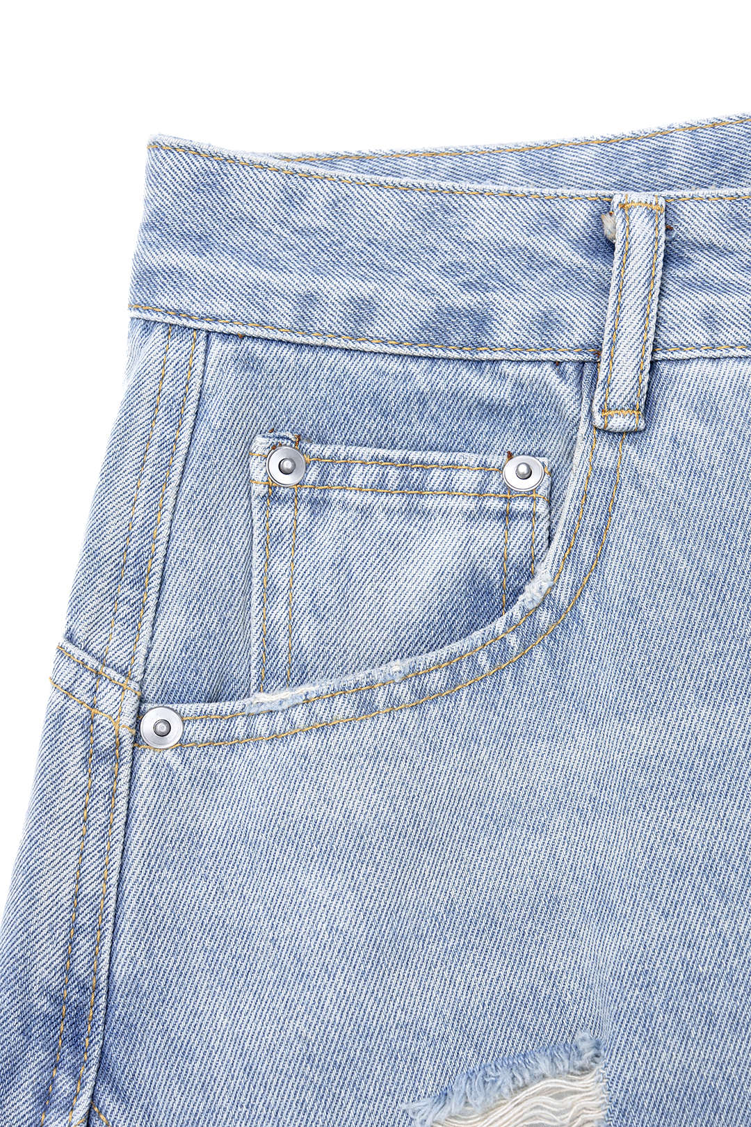 Denim Ripped Wide Leg Jeans