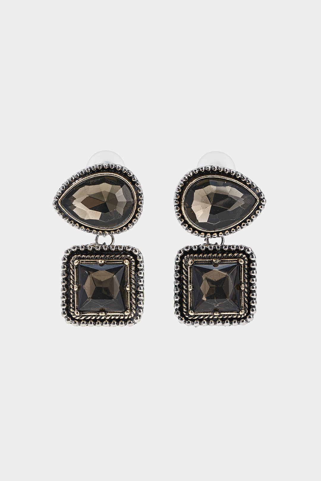 Alloy Geometric Zircon Earrings