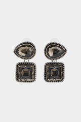 Alloy Geometric Zircon Earrings