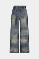 Denim Metallic Decor High Waist Jeans