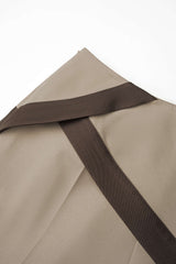 Contrast Trim Asymmetrical Pants