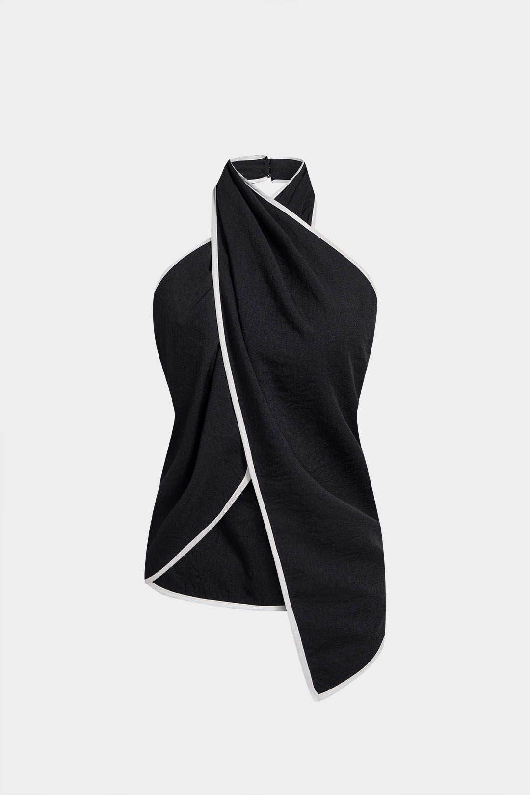 Contrast Binding Halter Asymmetrical Cami Top