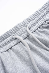 Denim Patchwork Drawstring Asymmetrical Pants