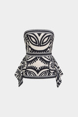 Contrast Tribal Print Tube Top