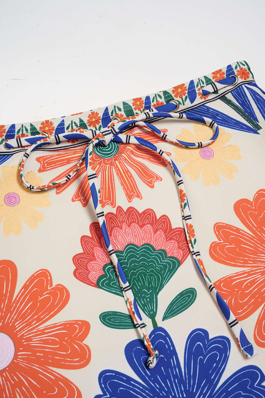 Bohemian Print Tie-Up Bikini Set