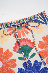 Bohemian Print Tie-Up Bikini Set