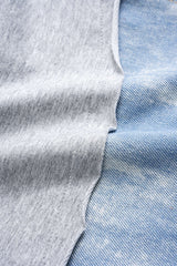 Denim Patchwork Drawstring Asymmetrical Pants
