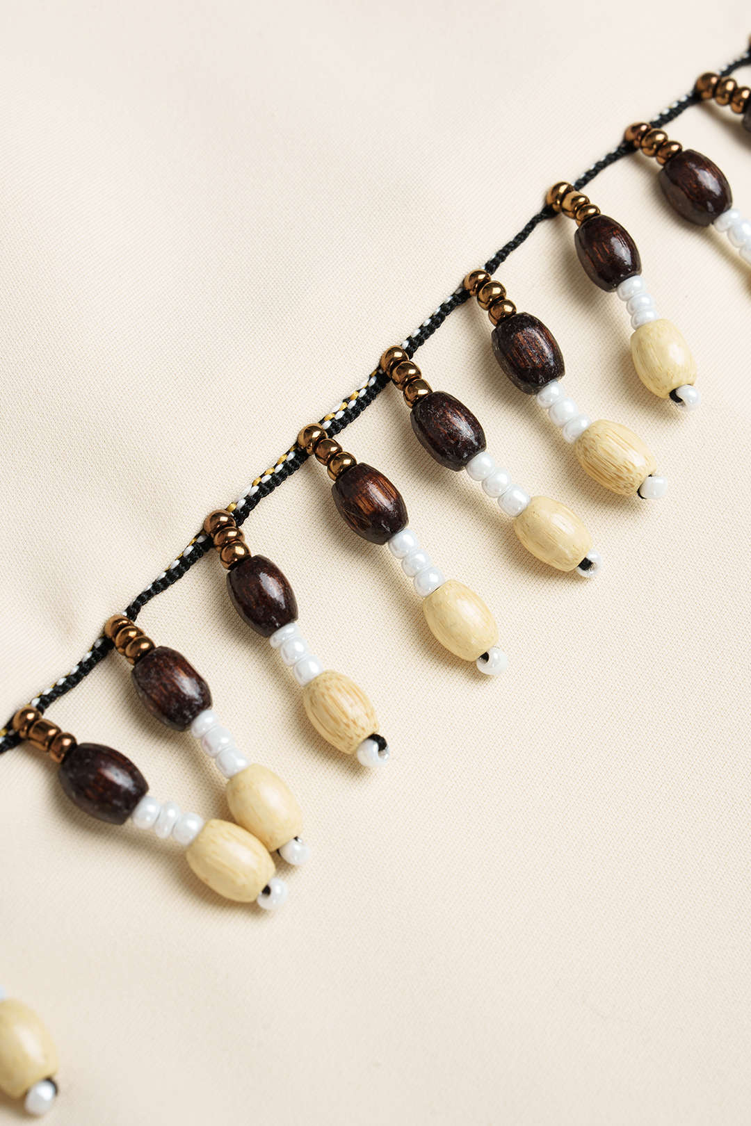 Beaded Crossed Halter Neck Tie-Up Tank Top