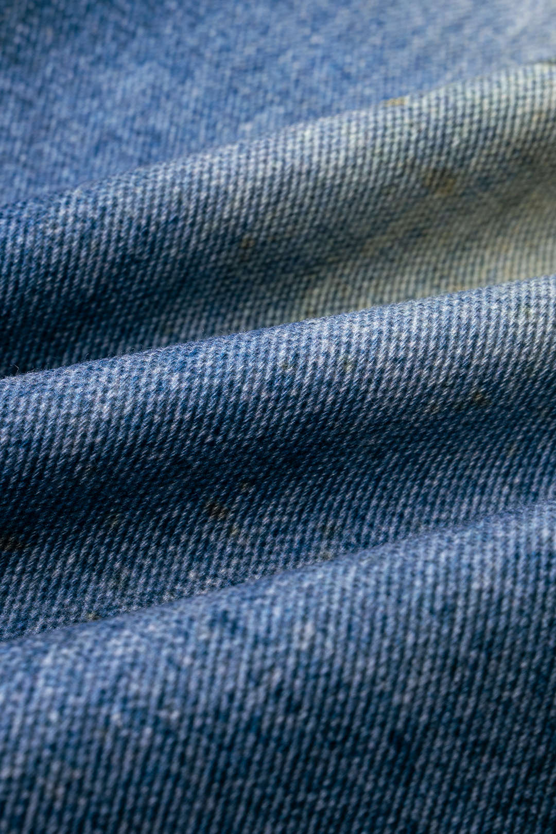 Contrast Denim Print Pocket Barrel Pants