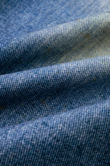 Contrast Denim Print Pocket Barrel Pants