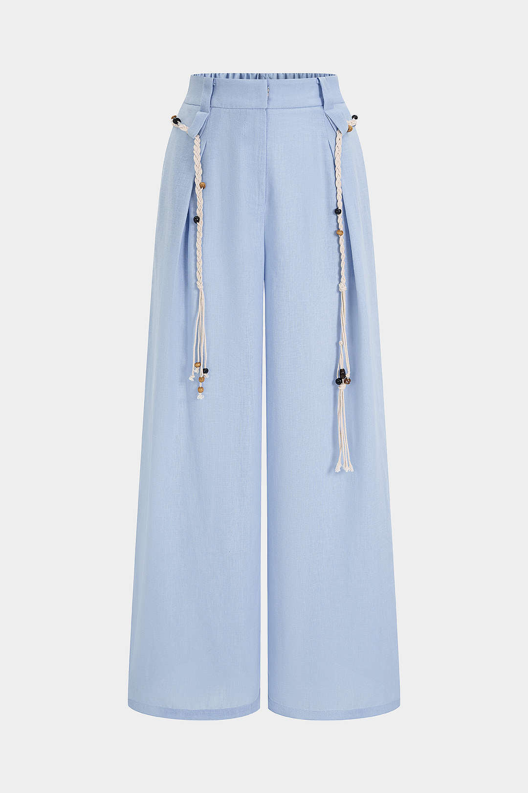 Belted Tassel WIde Leg Pants