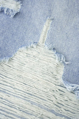Denim Ripped Wide Leg Jeans