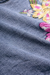 Denim Embroidery Shorts