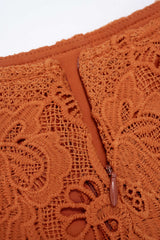 Cut Out Tie-Up Scalloped Hem Shorts