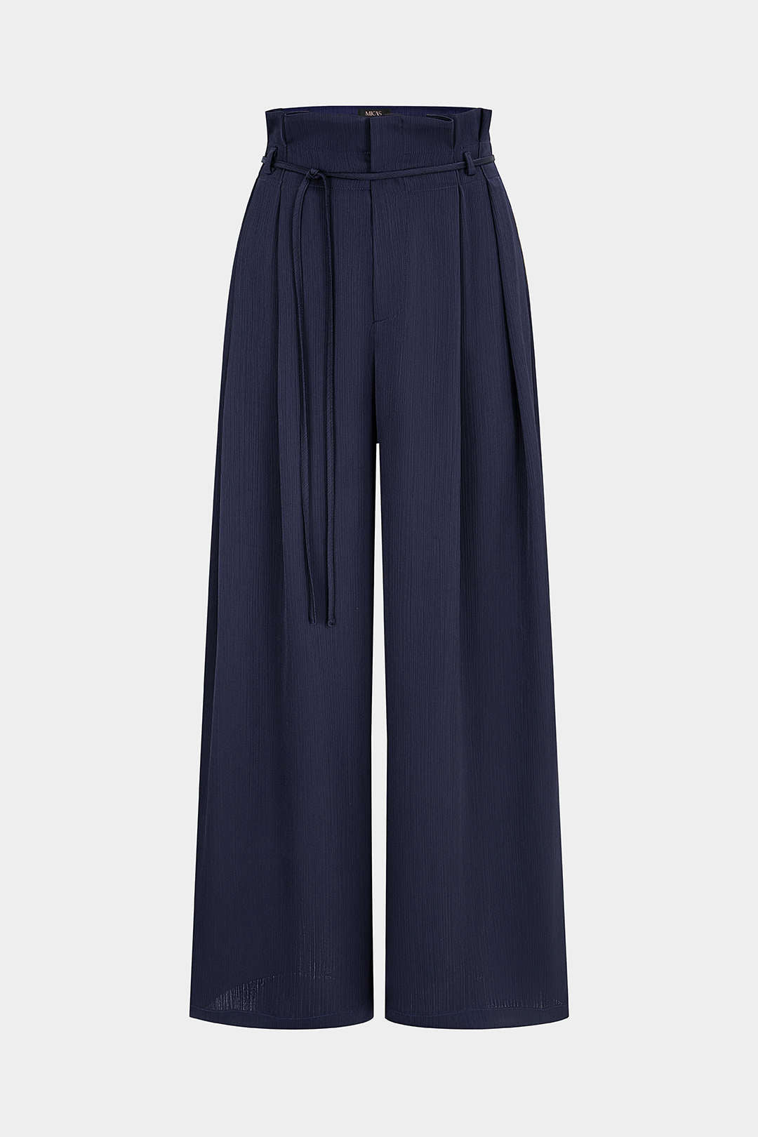 Belted High Waist Wide Leg Pants