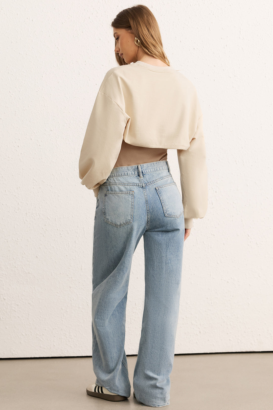 Contrast Two-Piece Long Sleeve Bodysuit