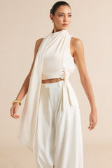 Asymmetrical Tie-Up Tank Top