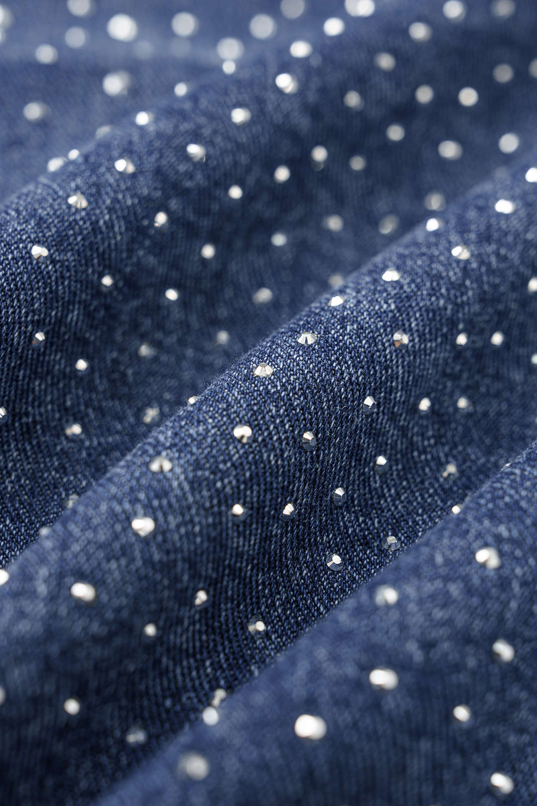 Denim Bow Rhinestone Straight Leg Jeans