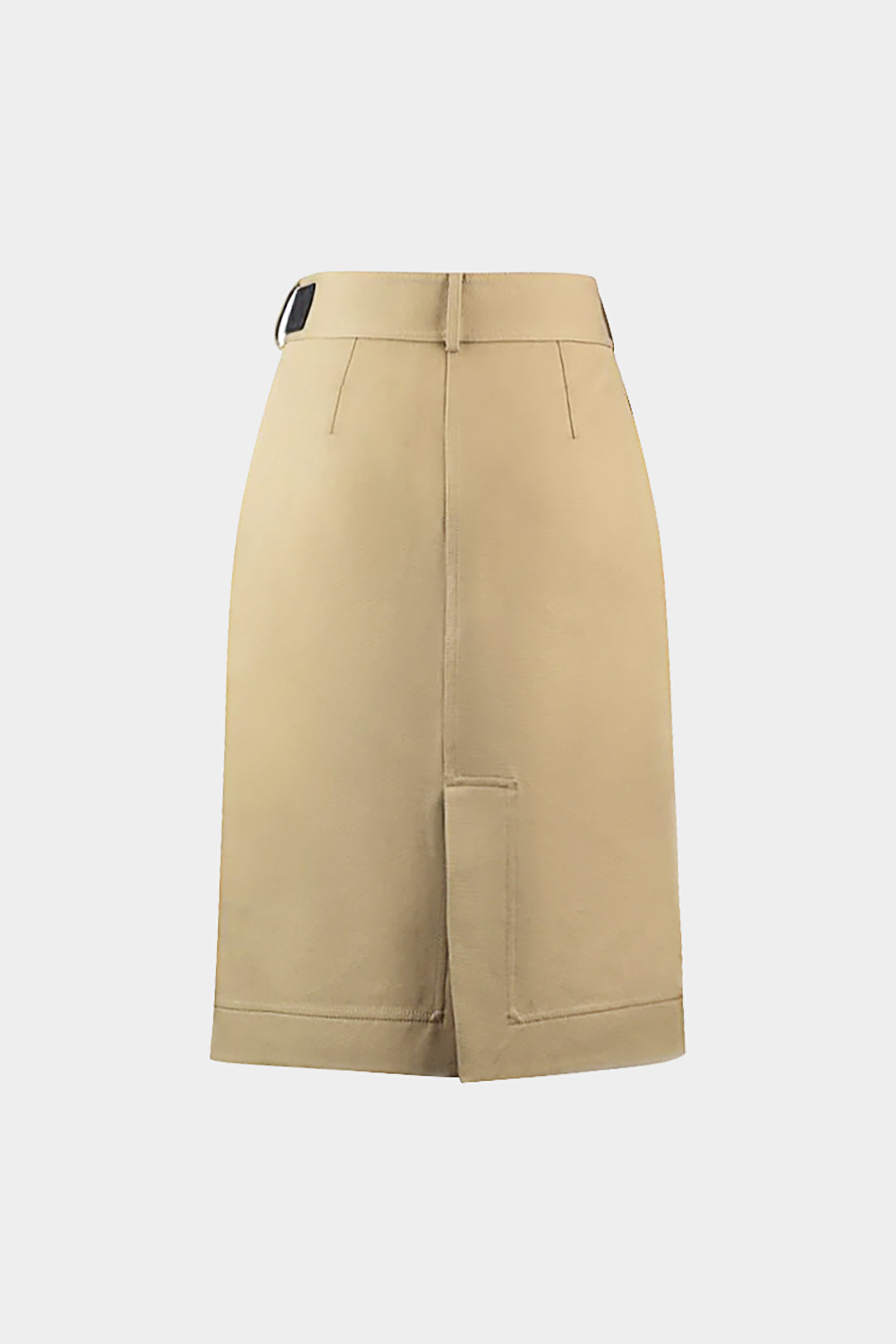 Asymmetrical Belted Split Skirt