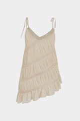 Chiffon Asymmetrical V-Neck Tie-Up Cami Top