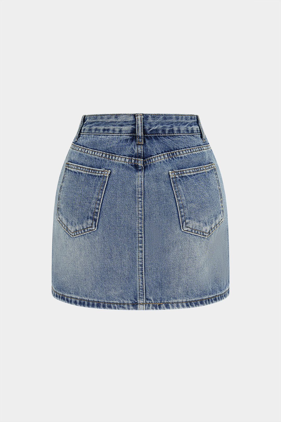 Denim Braided Pocket Skirt