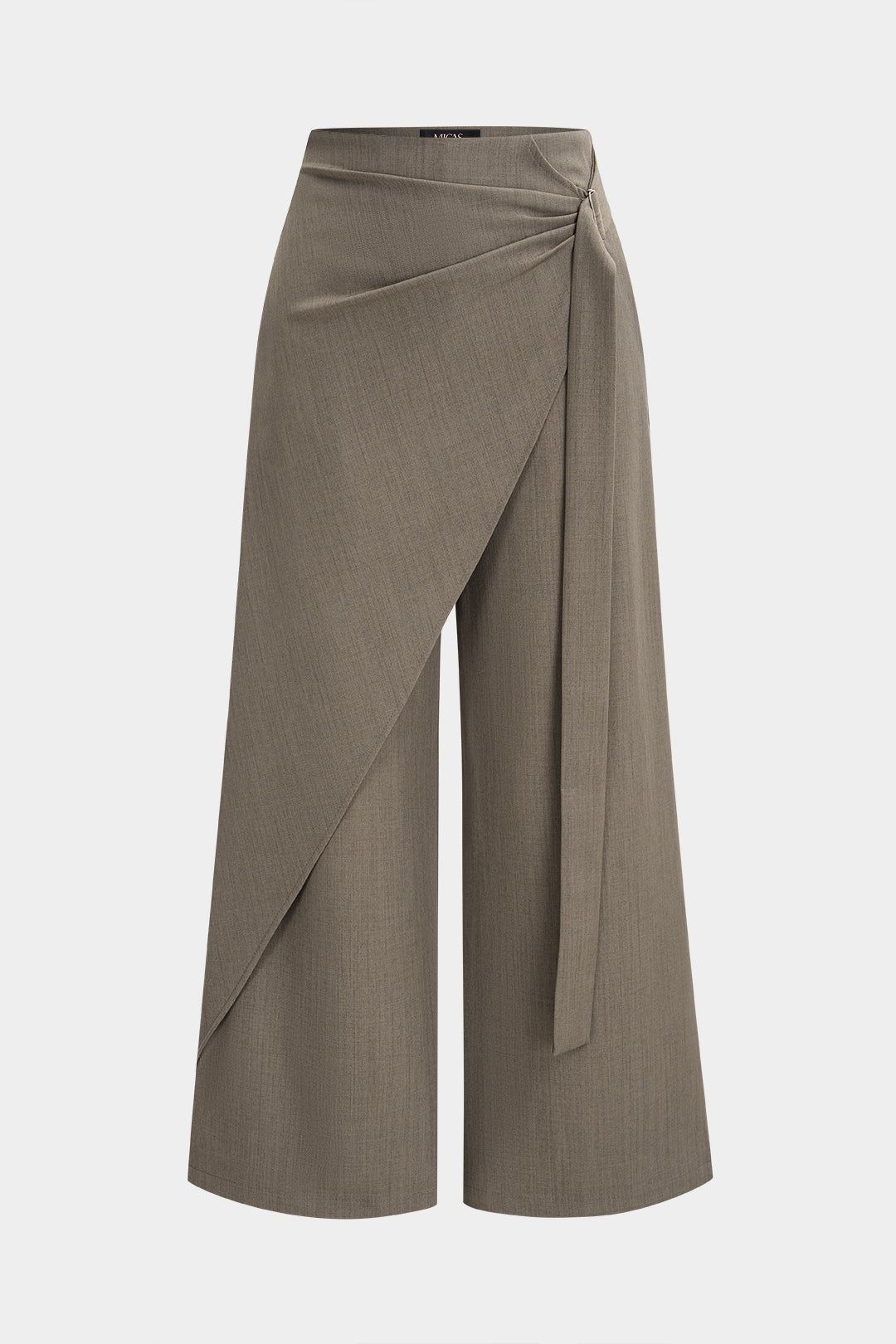 Asymmetrical Tie-Up Wide Leg Pants