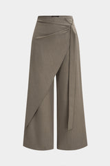 Asymmetrical Tie-Up Wide Leg Pants